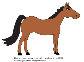 How to draw a cartoon Horse step 6
